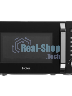 Микроволновая печь Haier HMB-DM208BA черный/серебристый, 20 л, 800 Вт, переключатели - кнопки, поворотный механизм