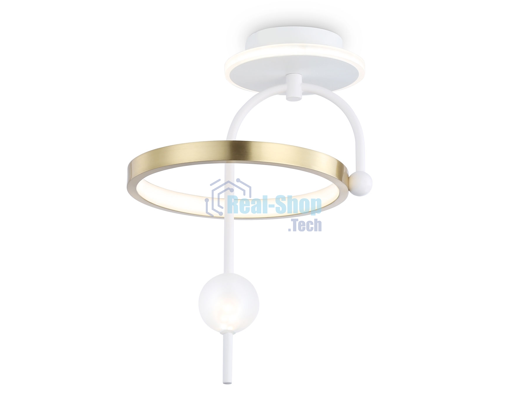 Светильник Ambrella light FL66422 WH/GD белый/золото 3000K/4200K/6400K 15W 240*220*347.7 (Без ПДУ)