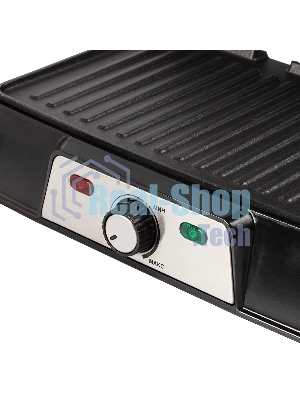 Гриль-пресс электрический Endever Grillmaster 220, серебристый/черный