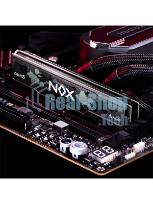 Оперативная память Apacer Nox, DDR5, 16GB (1x16 GB), 5600 MHz, CL40, DIMM, радиатор, серый, черный