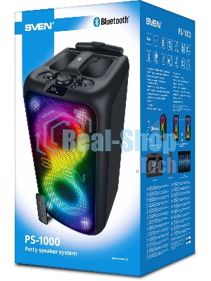 Колонка портативная SVEN АС PS-1000 черный 160W 1.0 BT/3.5Jack 8000mAh