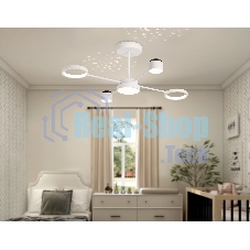 Потолочный светодиодный светильник с пультом Ambrella light FL51631/4+1 WH белый 3000K-6400K 48W 910*745*300 (ПДУ ИК)