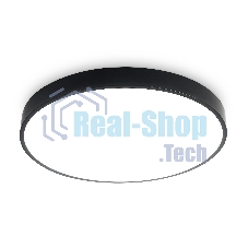 Потолочный светодиодный светильник Ambrella light FZ1206 BK черный IP54 27W 5000K D370*60 (без ПДУ)