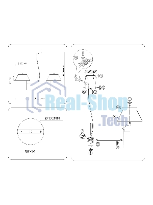 Люстра Ambrella light LH72453/5 BK/WH черный/белый Е14/5 max 40W D1000*290-1080