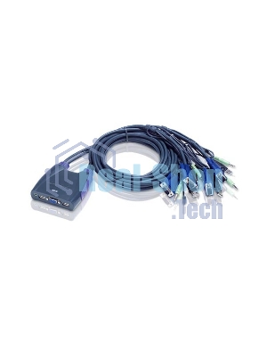 Переключатель электронный ATEN PETITE 4 PORT USB KVM SWITCH W/2.5M W/1.