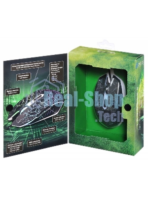 Мышь проводная Oklick 905G INVASION черный, 3200 dpi, USB, кнопки - 6