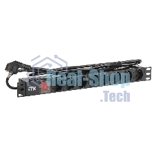 Блок распределения питания ITK PH12-8D1-P гор.размещ. 8xSchuko базовые 16A Schuko 2м