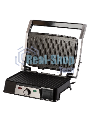 Гриль-пресс электрический Endever Grillmaster 220, серебристый/черный