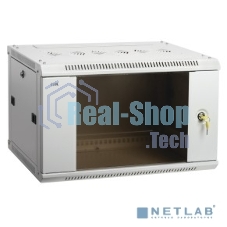 Шкаф монтажный ITK LINEA W (LWR3-18U66-GF) настенный 18U 600x600мм пер.дв.стекл задн.дв.стал.лист 90кг серый 500мм 41кг 200град. IK08 сталь