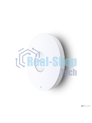 Потолочная точка доступа TP-Link EAP653 AX3000 Ceiling Mount Dual-Band Wi-Fi 6 Access Point, 1 1Gbps RJ45 Port, 574Mbps at2.4 GHz + 2402 Mbps at 5 GHz, 802.3at POE, 2 Internal Antennas