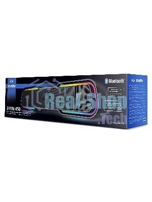 Акустическая система SVEN 450 2.0 (2x5W, Bluetooth, RGb-подсветка) черная