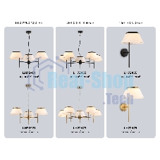 Люстра Ambrella light LH72453/5 BK/WH черный/белый Е14/5 max 40W D1000*290-1080