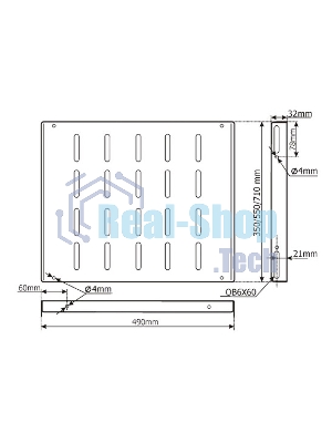 Полка стационарная Lanmaster TWT-RACK2-S4-6/80 нагр.:80кг. 19