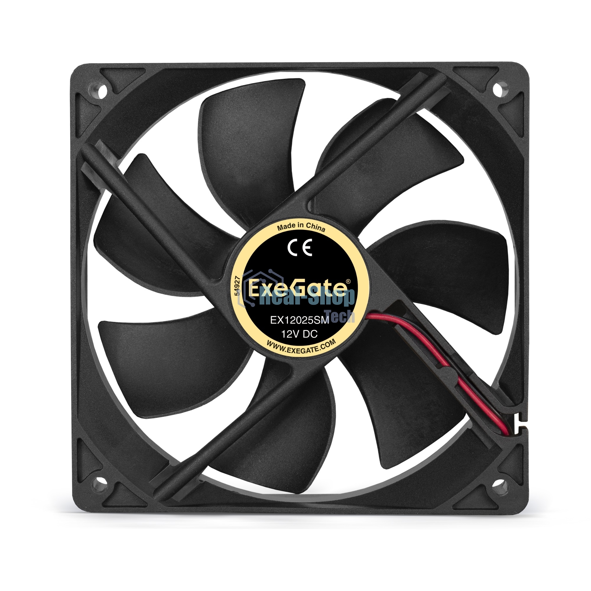 Вентилятор для корпуса ExeGate EX12025SM черный, 120 мм, 1500 об/мин, 24 дБ, Molex