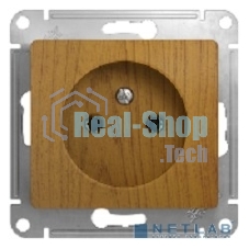 Механизм розетки 1-м СП Glossa 16А IP20 без заземл. дер. дуб SchE GSL000541