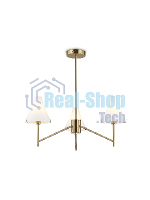 Люстра Ambrella light LH57131/3 BS/FR латунь/белый матовый E14/3 max 40W D650*590