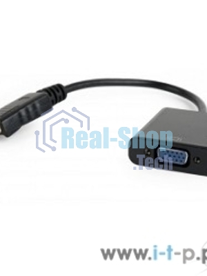 Переходник DisplayPort - VGA Cablexpert A-DPM-VGAF-02, 20M/15F, кабель 15 см, пакет