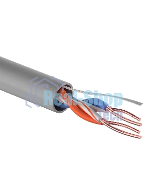 Кабель витая пара PROconnect UTP 2PR 24AWG, CCA, cat.5e, PVC, серый, бухта 305 м
