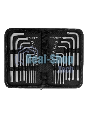 Набор ключей Matrix имбусовых HEX-TORX, 18 шт: HEX 1,5–10 мм, T10-T50, CrV, удлиненные, сатин.