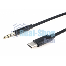 Кабель-переходник USB Cablexpert CCAB-CM35M-1M-B, Type-C/Jack3.5, Mobile, 1м, черный, коробка