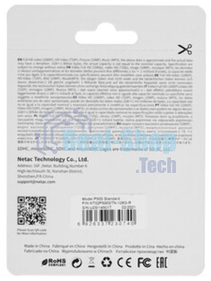 Флеш карта MicroSDXC 128Gb Netac Class 10 UHS-I U1 P500 Standart + адаптер NT02P500STN-128G-R