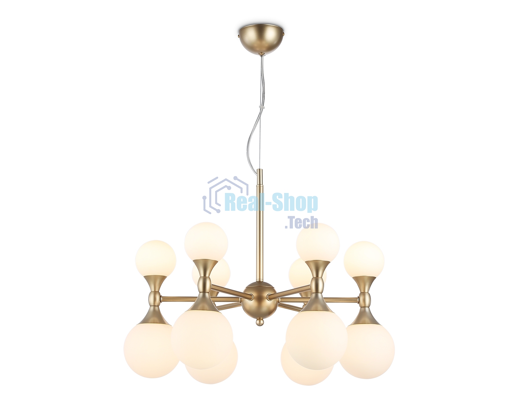 Люстра Ambrella light LH51050/12 GD/FR золото/белый матовый G9*12 max 28W D550*450
