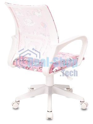 Кресло Бюрократ BuroKIDS 1 W розовый, ткань, 120 кг