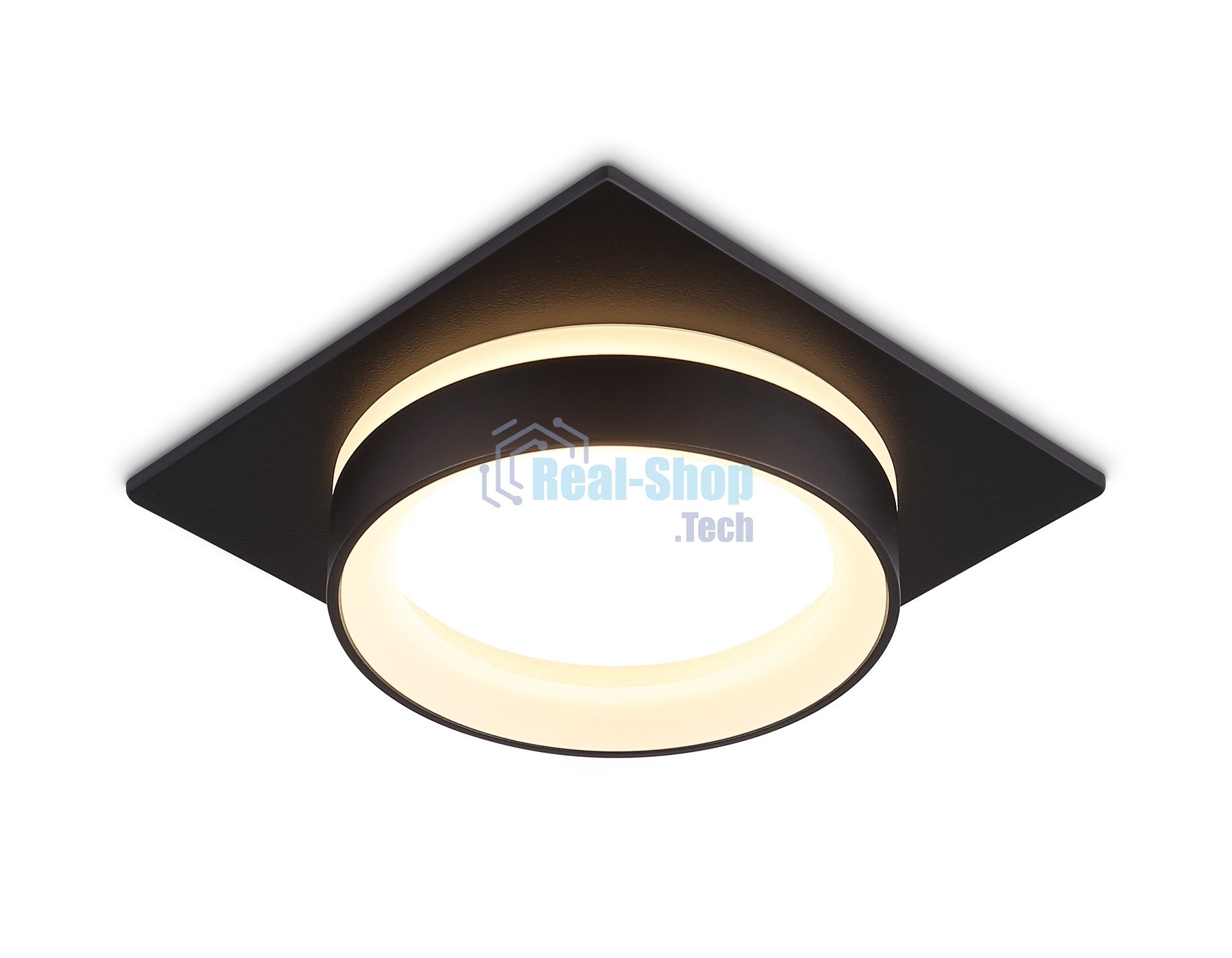 Светильник Ambrella light TN6710 BK черный IP44 GX53 max 15W 105*105*45