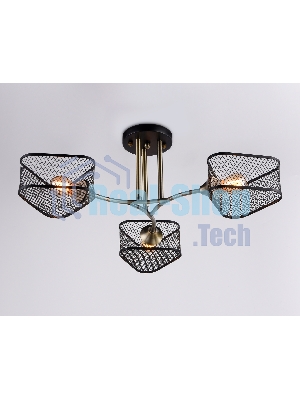 Светильник Ambrella light TR80171/3 SB/BK бронза/черный E27/3 max 40W D600*215