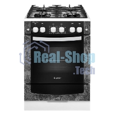 Плита газовая Gefest ПГ 6500-02 0313 черный, конфорок 4 шт, духовка 52 л, 60 см x 85 см x 60 см