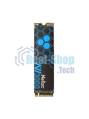 Накопитель SSD Netac NV3000, 500Gb, PCIe 3.0 x4, M.2 2280, NVMe, R/W 3000/2100, с радиатором