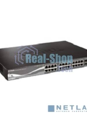 Коммутатор управляемый стекируемый D-Link DGS-1510-28P/A1A SmartPro с 24 портами 10/100/1000Base-T с поддержкой PoE, 2 портами 1000Base-X SFP и 2 портами 10Gb,ase-X SFP+