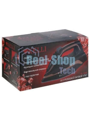 Утюг Kelli KL-1654R черный/белый/красный