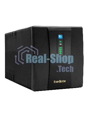 Источник бесперебойного питания ExeGate SpecialPro UNB-1200.LED.AVR.EURO.RJ 1200VA/750W, LED, AVR, 4 евророзетки, RJ45/11, черный