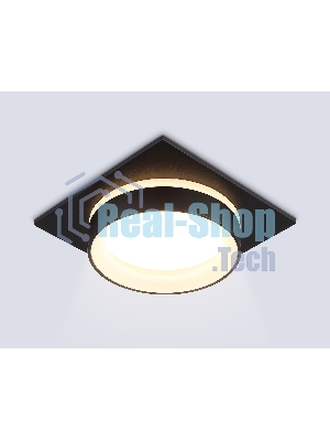 Светильник Ambrella light TN6710 BK черный IP44 GX53 max 15W 105*105*45