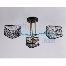 Светильник Ambrella light TR80171/3 SB/BK бронза/черный E27/3 max 40W D600*215