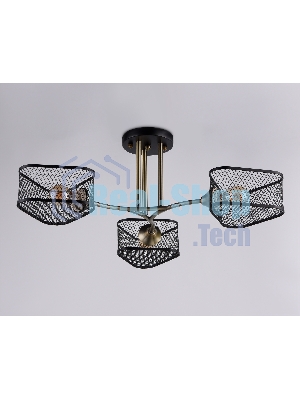 Светильник Ambrella light TR80171/3 SB/BK бронза/черный E27/3 max 40W D600*215