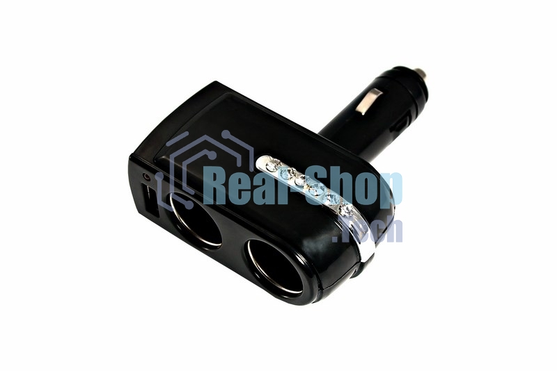 Разветвитель автоприкуривателя Rexant 2 гнезда 1хUSB (5 V 1000 mA)
