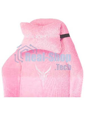 Кресло Knight N1 Fabric розовый, велюр, 120 кг, механизм качания