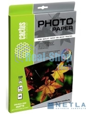 Фотобумага Cactus CS-MA422050DS матовая двусторонняя А4 220 г/м2 50 листов