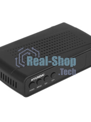Приставка для цифрового ТВ Hyundai H-DVB520 черный, DVB-T2, DVB-T, DVB-C, HDMI, USB 2.0 х2