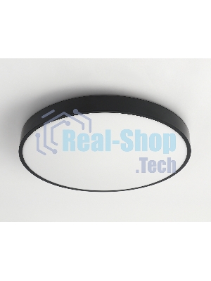 Потолочный светодиодный светильник Ambrella light FZ1207 BK черный IP54 40.5W 5000K D450*60 (без ПДУ)
