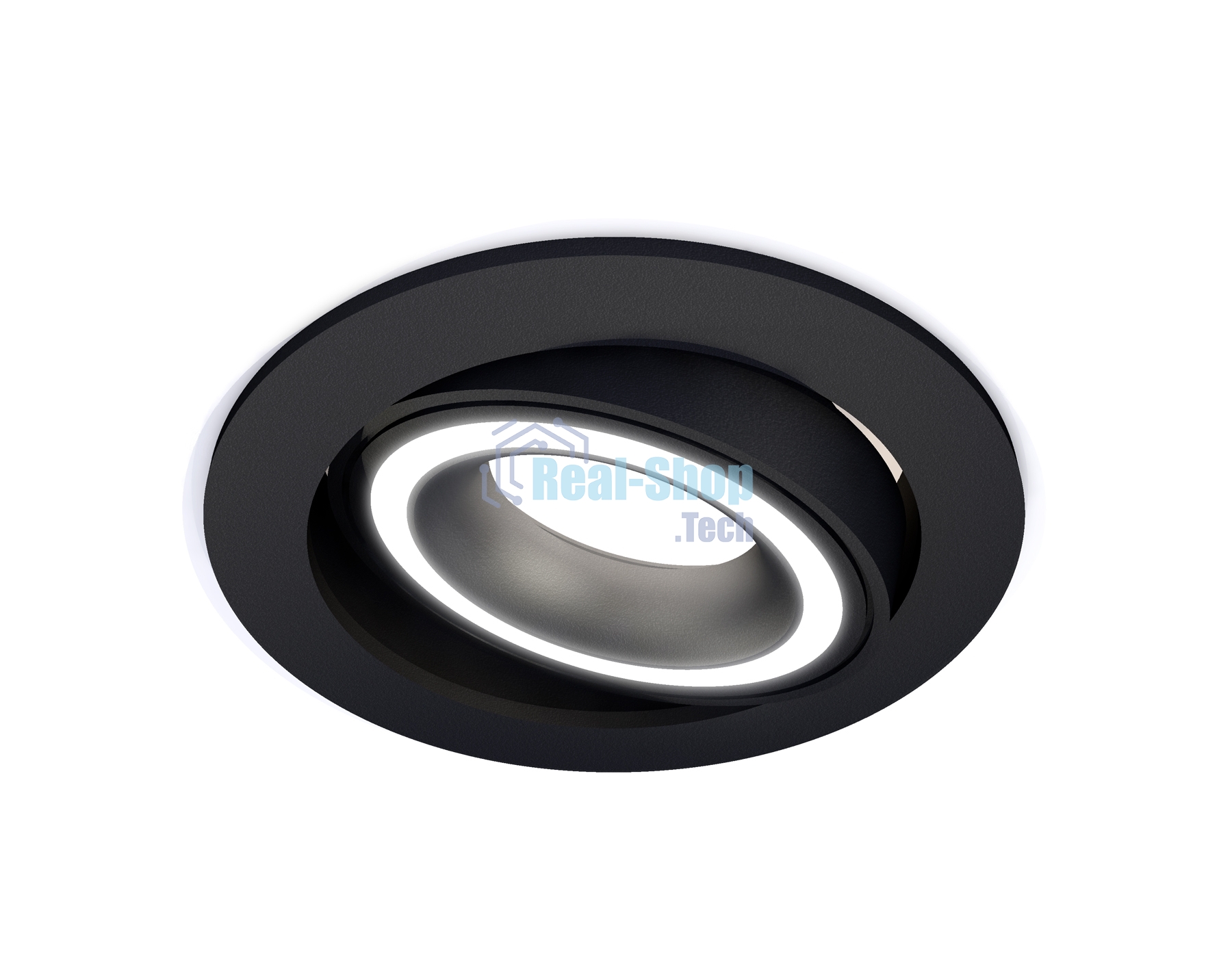 Комплект встраиваемого поворотного светильника Ambrella light XC7652080 SBK/FR черный песок/белый матовый MR16 GU5.3 (C7652, N7111)