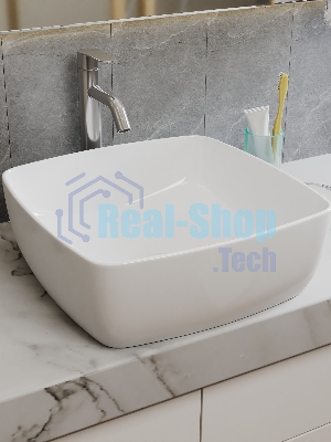 Раковина чаша накладная BAU Spectrum 42.5х42.5, белая