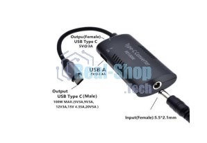 Преобразователь питания со штекера 7.4x5.0 (7.4 Pin) на Type-C