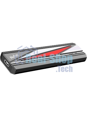 Внешний SSD Netac ZX20L, 2TB, USB 3.2 Gen 2 Type-C, R/W 2000/1800, черный/красный