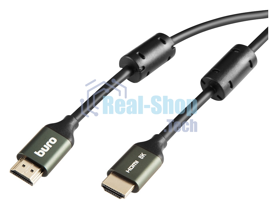 Кабель аудио-видео Buro HDMI (m)/HDMI (m) 5м. феррит.кольца позолоченные контакты черный