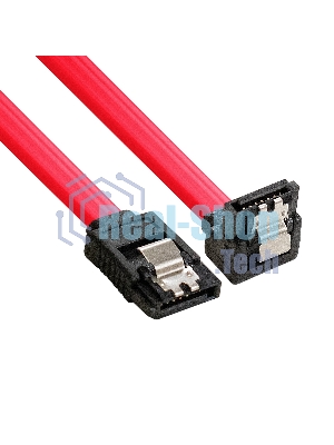 Кабель SATA ExeGate EX-CC-SATADATA90-0.5L (7pin/7pin, угловой разъем, металлические защелки, 0,5м)