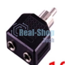 Разетвитель RCA (тюльпан) папа на 2 miniJack мама 1 канал