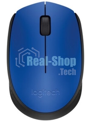 Мышь беспроводная Logitech M171 голубой, 1000 dpi, радиоканал, USB, кнопки - 3